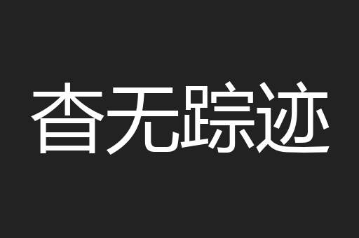 杳无踪迹