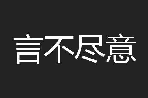言不尽意