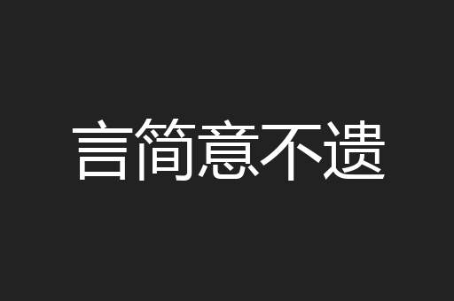 言简意不遗