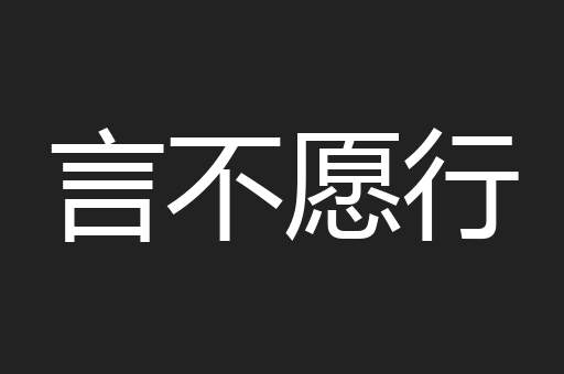 言不愿行