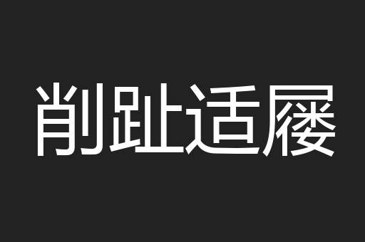 削趾适屦