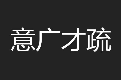 意广才疏