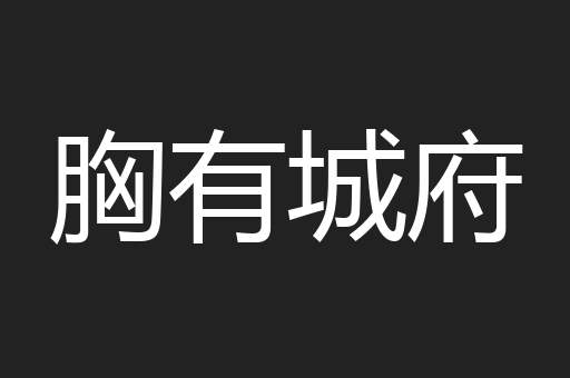 胸有城府