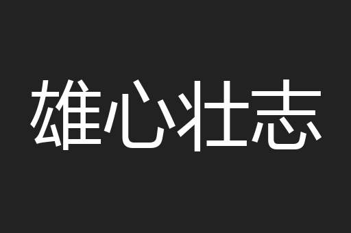 雄心壮志