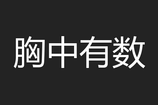 胸中有数