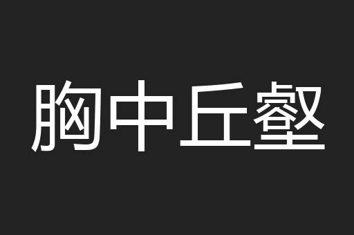 胸中丘壑