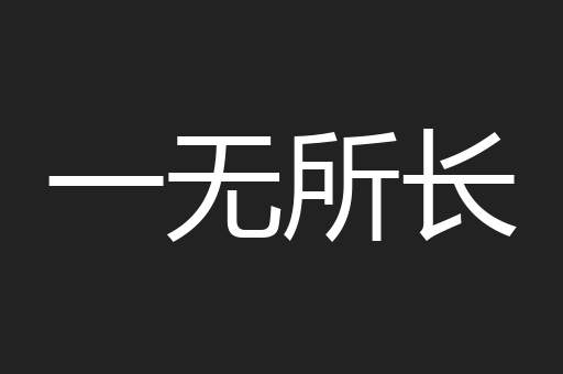 一无所长