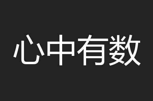 心中有数