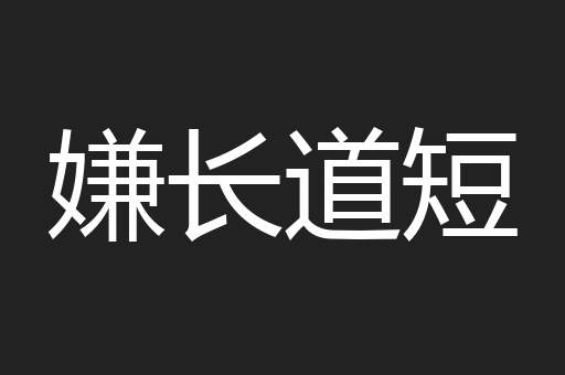 嫌长道短