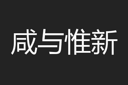 咸与惟新