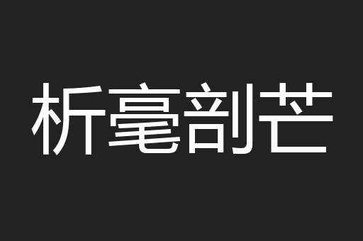 析毫剖芒