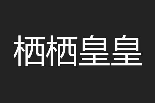 栖栖皇皇