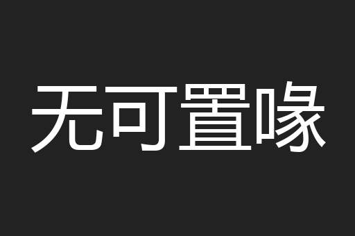 无可置喙