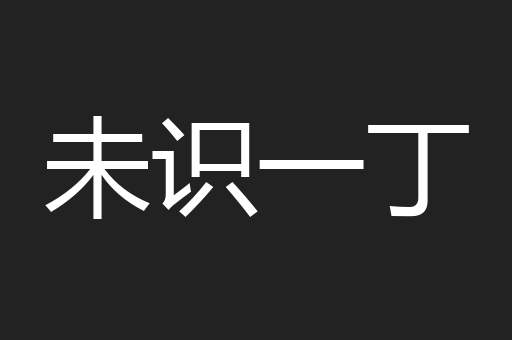 未识一丁