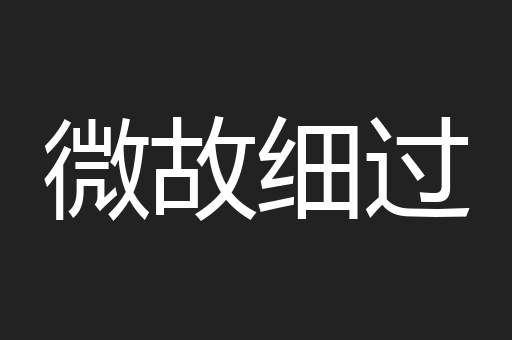 微故细过