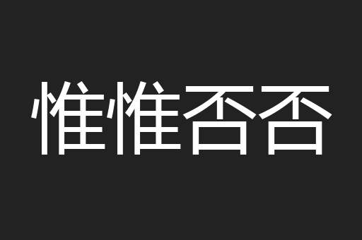惟惟否否