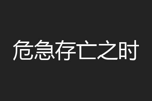 危急存亡之时