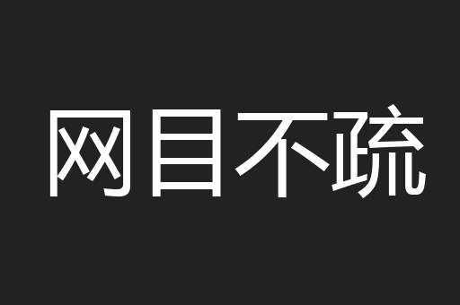 网目不疏