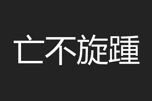 亡不旋踵