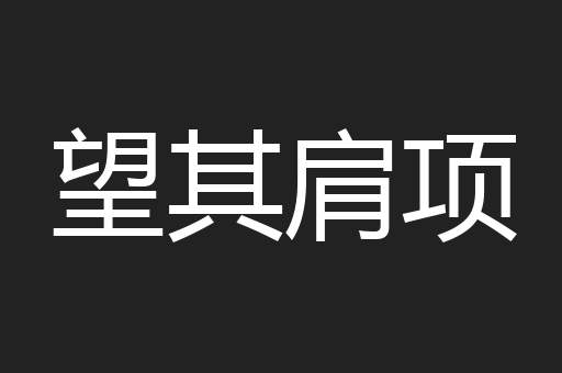 望其肩项