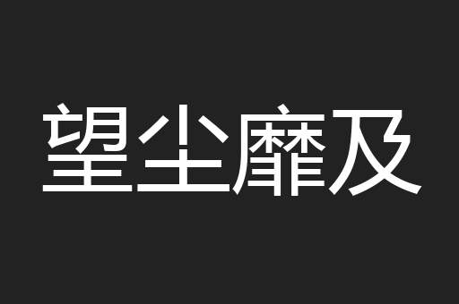 望尘靡及