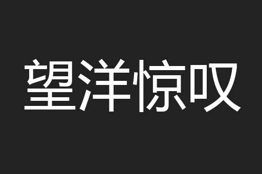 望洋惊叹