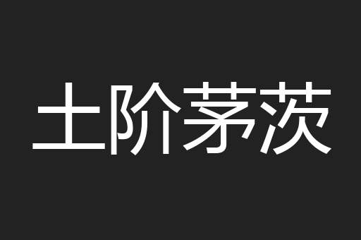 土阶茅茨