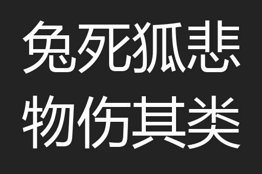 兔死狐悲物伤其类