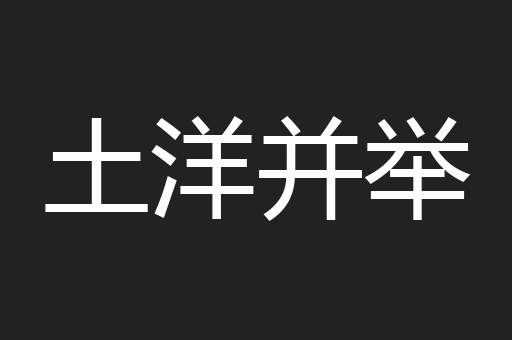 土洋并举