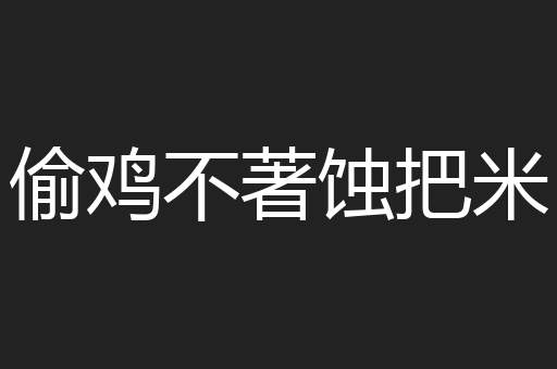 偷鸡不著蚀把米