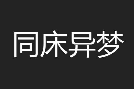 同床异梦