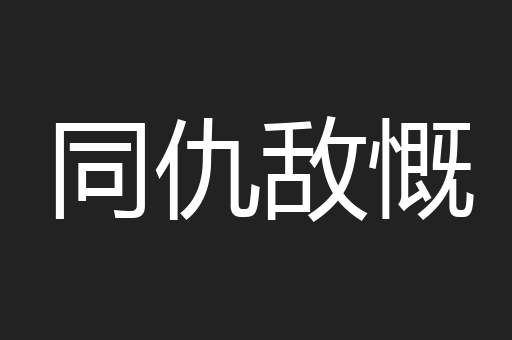 同仇敌慨