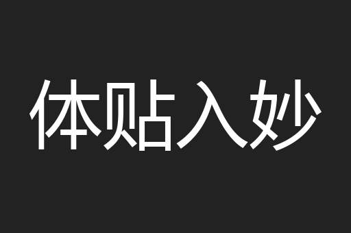体贴入妙
