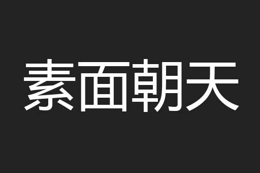 素面朝天