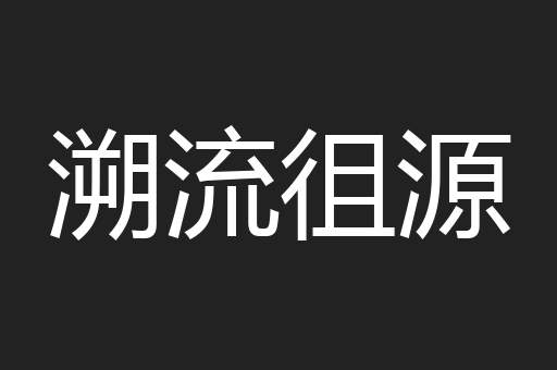 溯流徂源