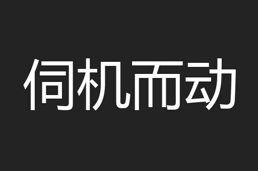 伺机而动