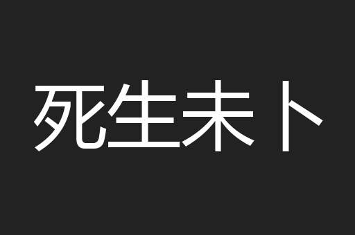 死生未卜
