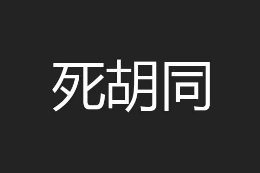 死胡同