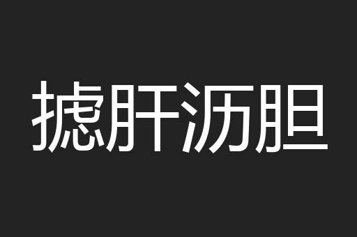 摅肝沥胆