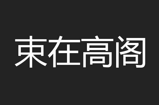 束在高阁