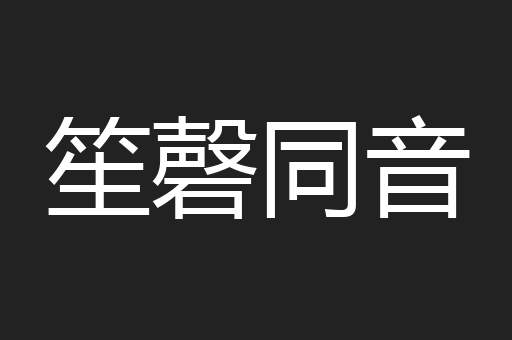笙磬同音