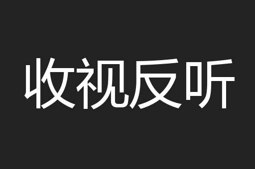 收视反听