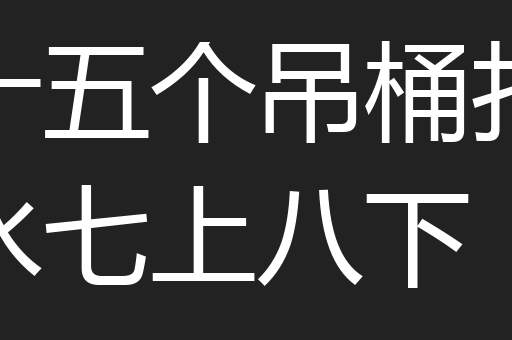 十五个吊桶打水七上八下