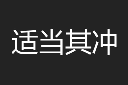 适当其冲