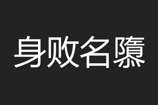 身败名隳