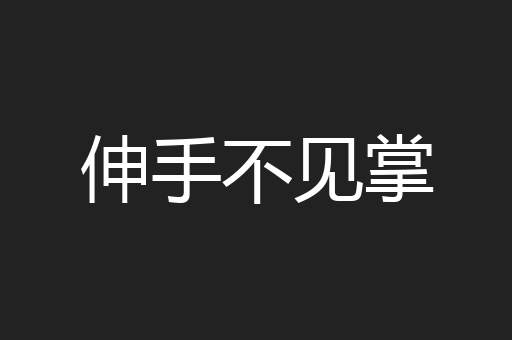 伸手不见掌