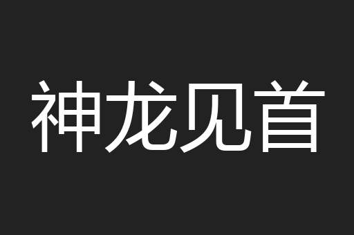 神龙见首