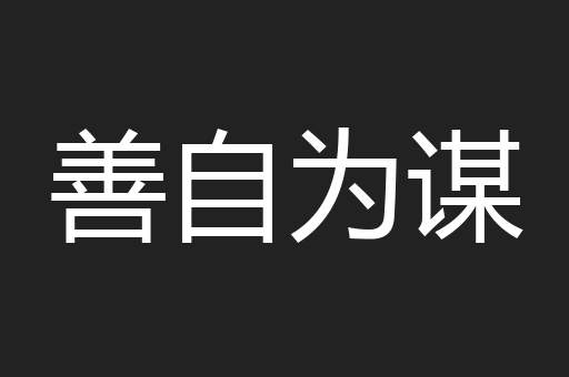 善自为谋