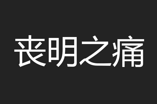 丧明之痛