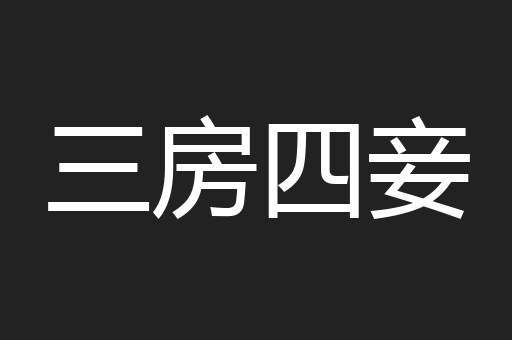 三房四妾